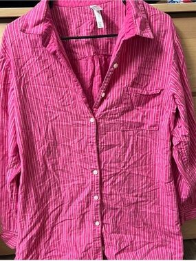Gilligan & O'Malley Pink Striped Sleep Shirt